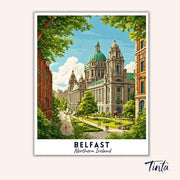 Belfast - Travel Poster paint by numbers kit