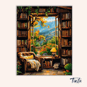 The Reading Room paint by numbers kit