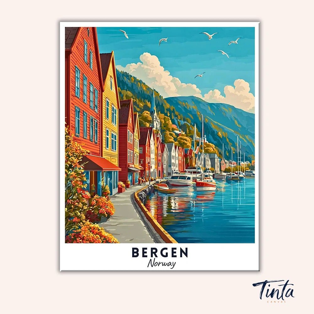 Bergen - Póster de viaje
