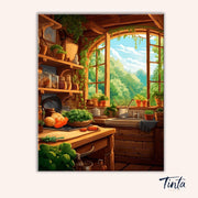 Green Hearth paint by numbers kit