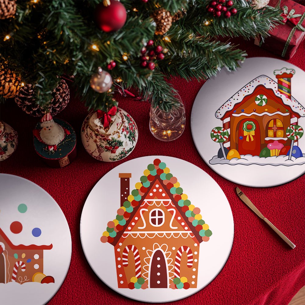 Gingerbread Wonderland (4 Pieces) paint by numbers kit