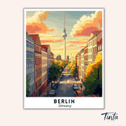 Berlin - Travel Poster paint by numbers kit