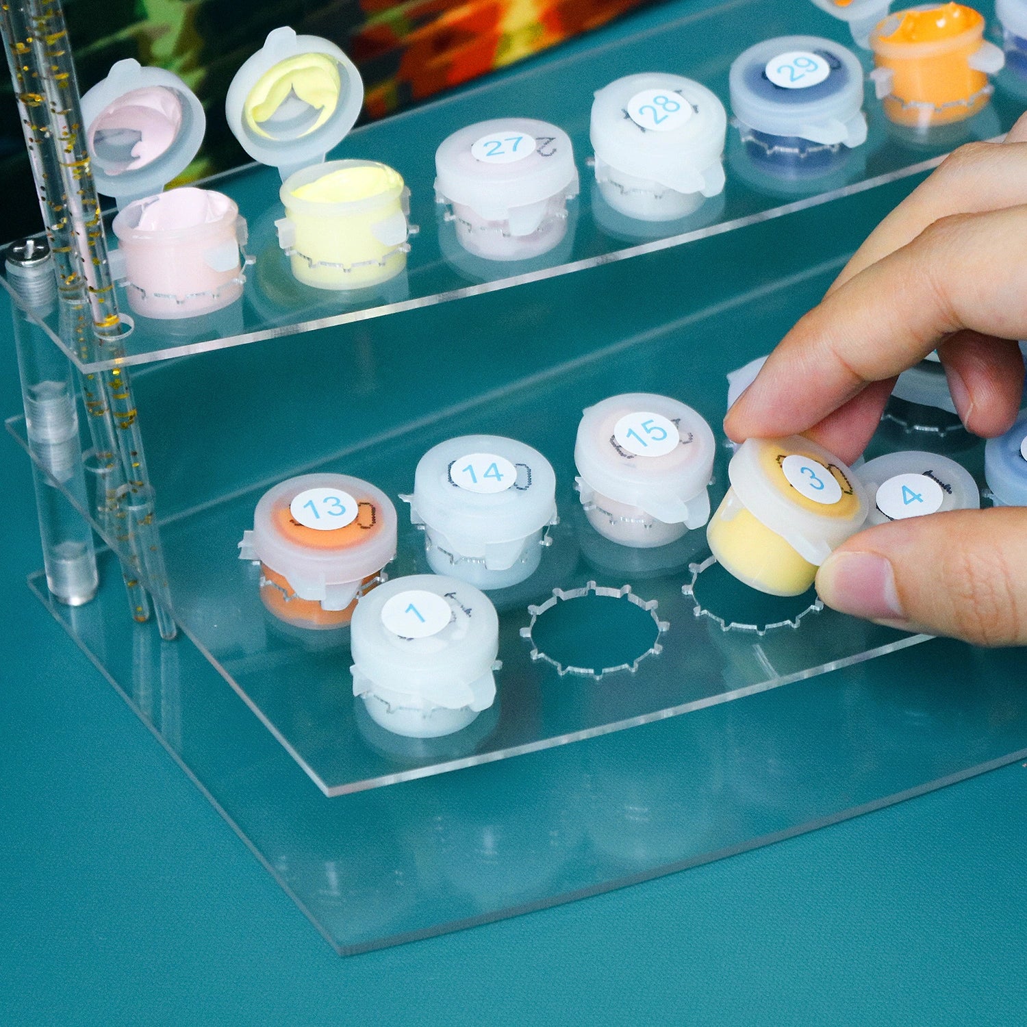 Paint Organizer Stand paint by numbers kit