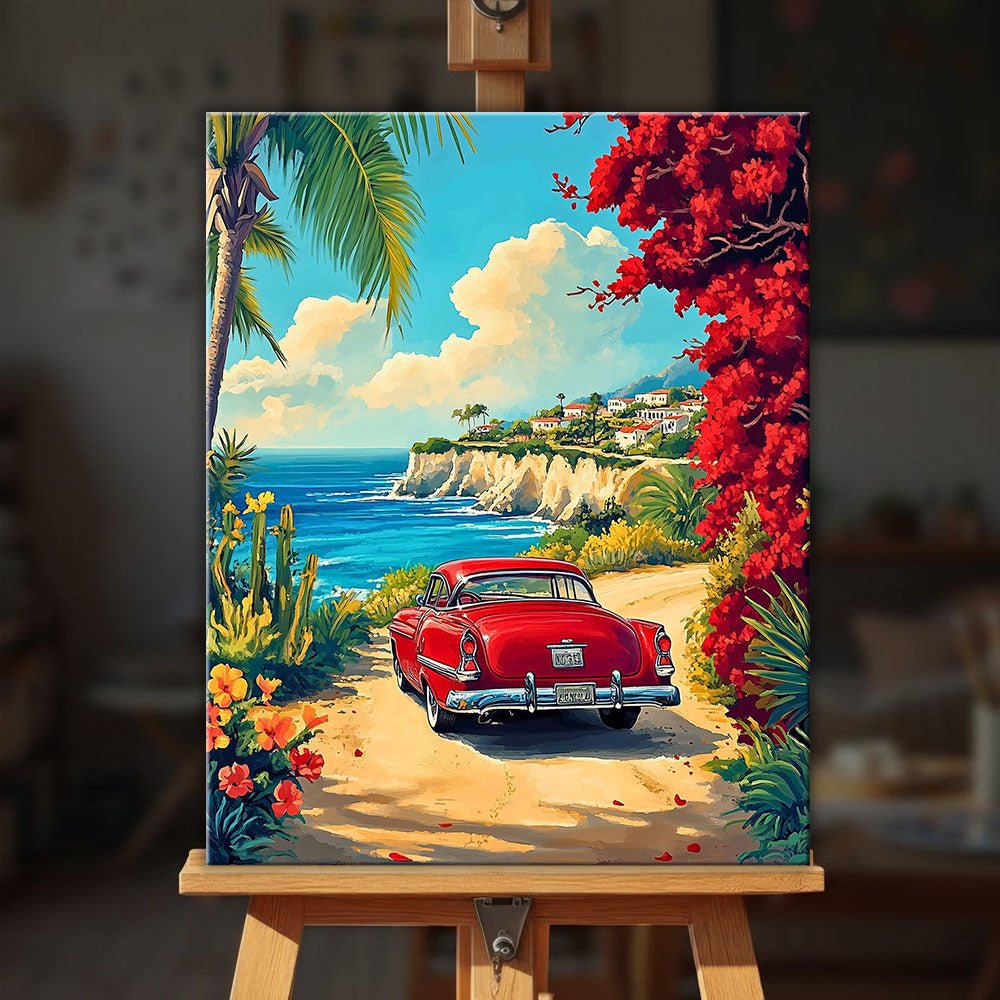 Classic Red Vintage paint by numbers kit