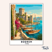 Bodrum - Travel Poster paint by numbers kit