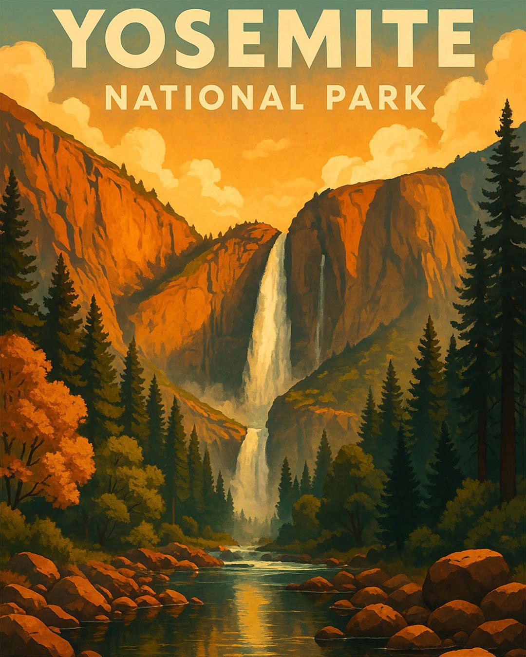 Yosemite National Park paint by numbers kit