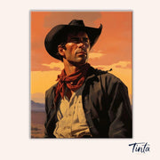 Cowboy paint by numbers kit