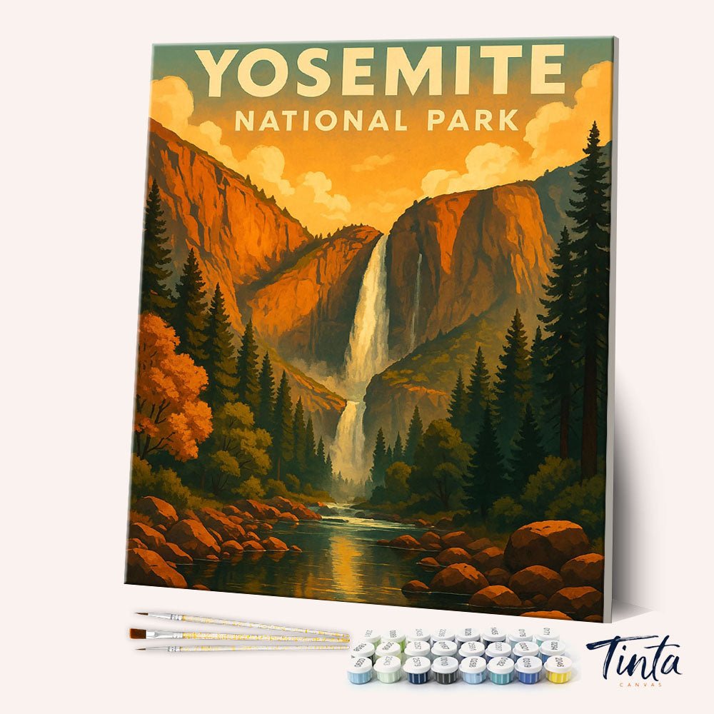 Yosemite National Park paint by numbers kit