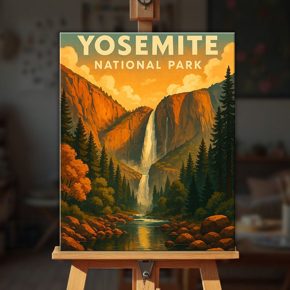 Yosemite National Park paint by numbers kit