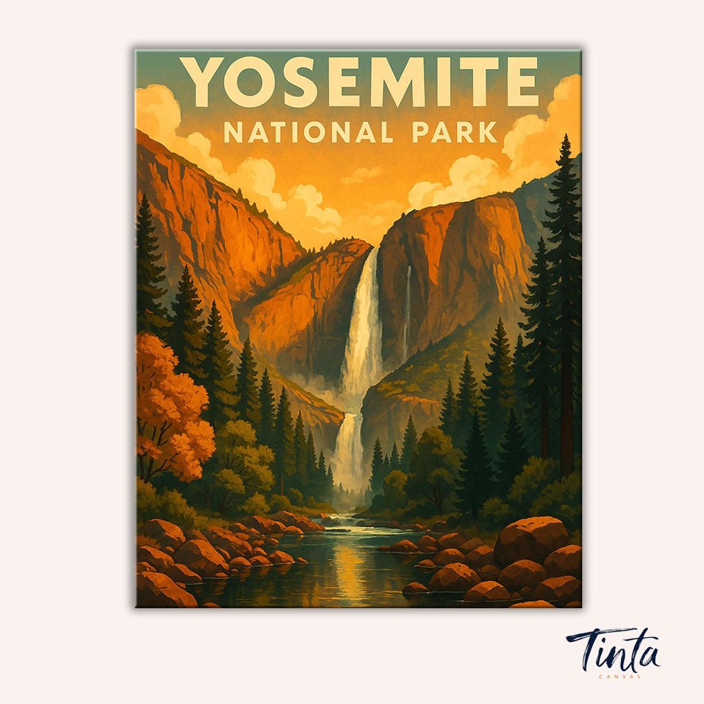 Yosemite National Park paint by numbers kit