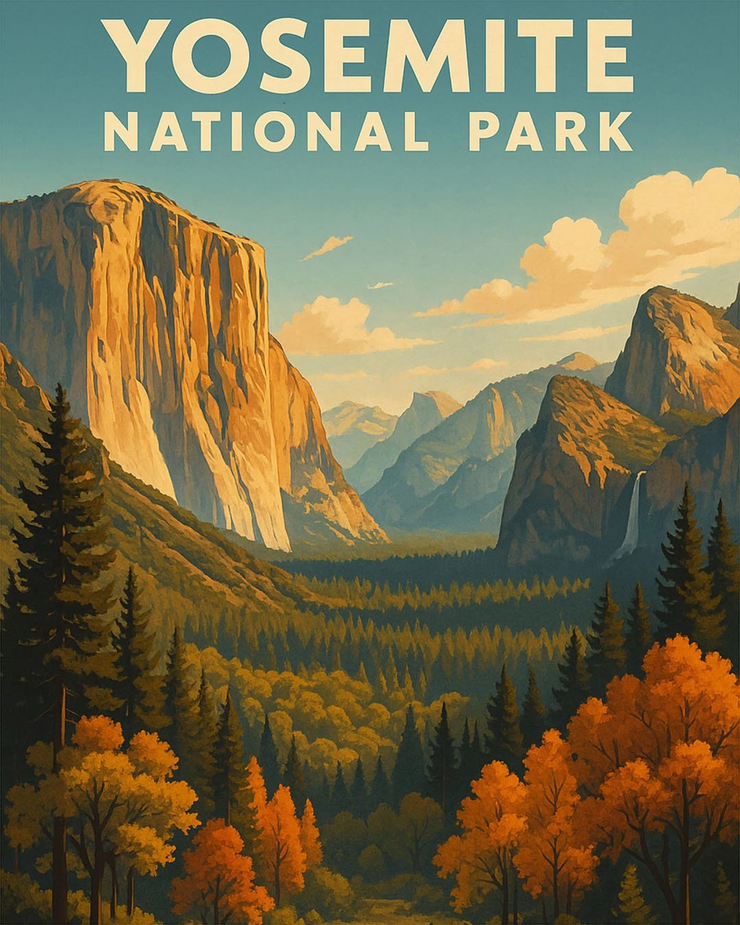 Yosemite National Park paint by numbers kit