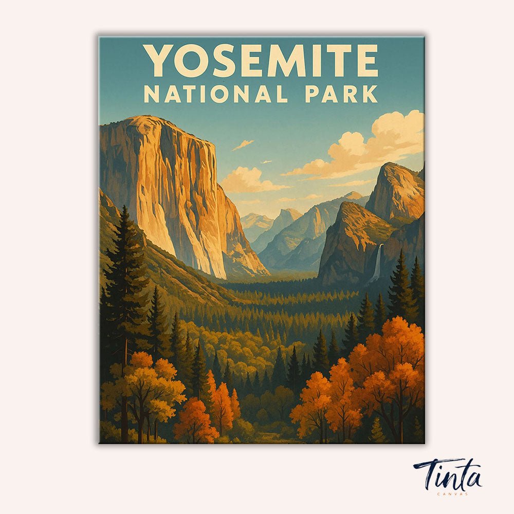 Yosemite National Park paint by numbers kit