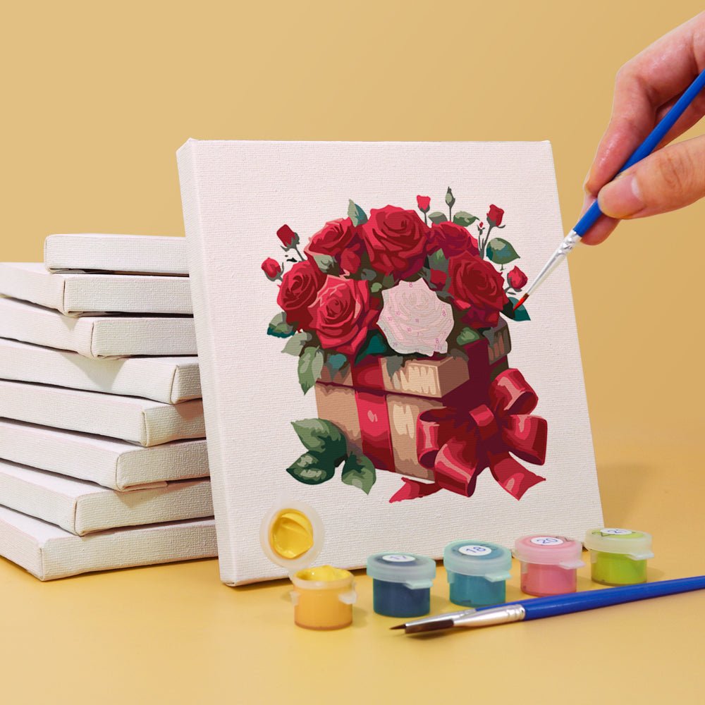 Love Letters & Red Roses - Mini Paint by Numbers Kit (6 Pieces)