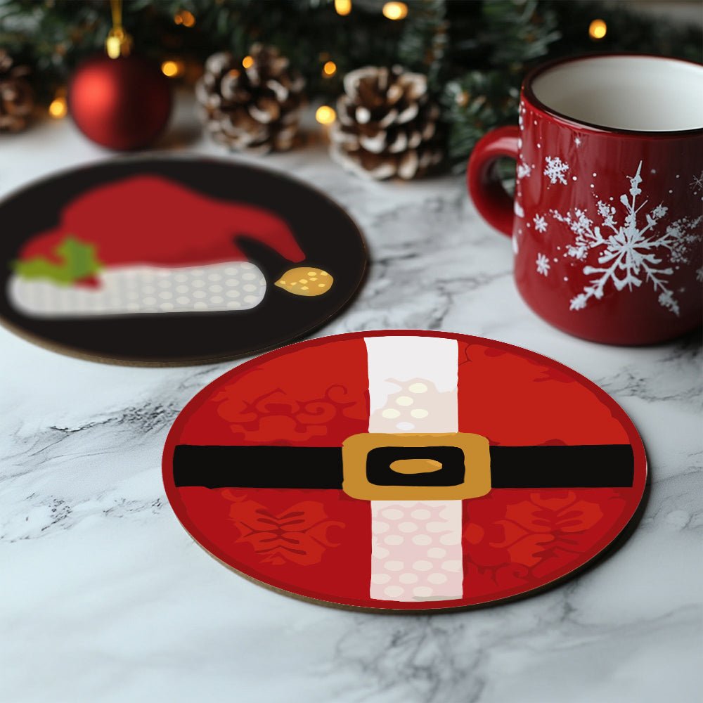 Classic Christmas Icons - Coasters Paint by Numbers Kit (4 Pieces) paint by numbers kit