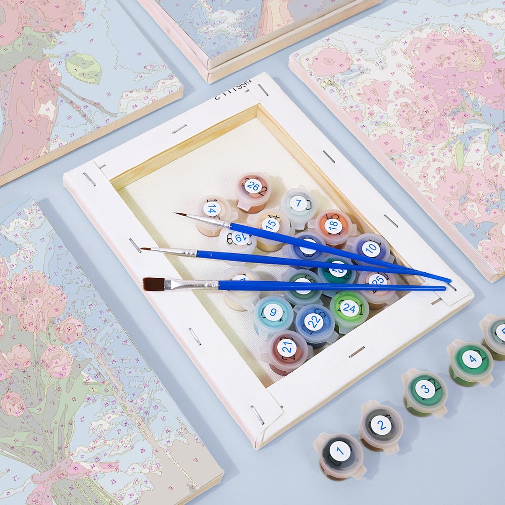 Held in Bloom - Mini Paint by Numbers Kit (6 Pieces) paint by numbers kit