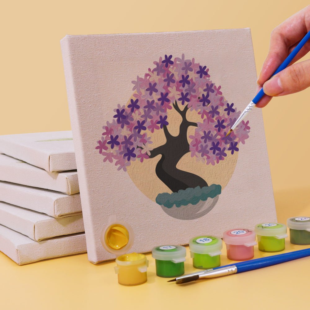 Seasons of Serenity Tree - Mini Paint by Numbers Kit (6 Pieces)