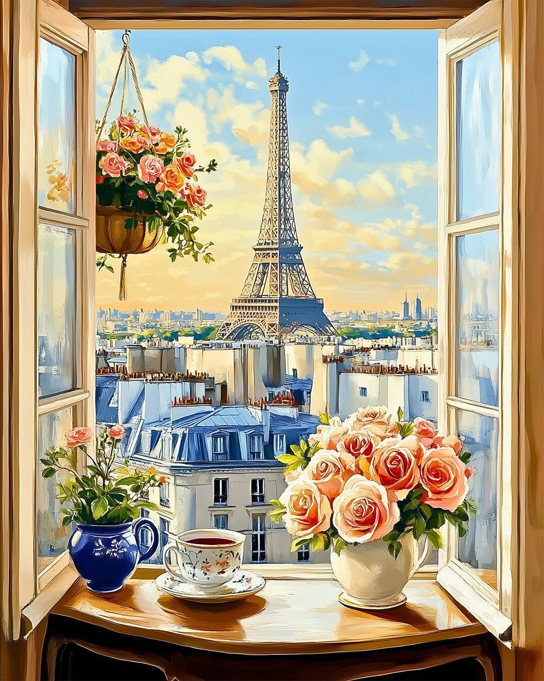 Parisian Serenity paint by numbers kit