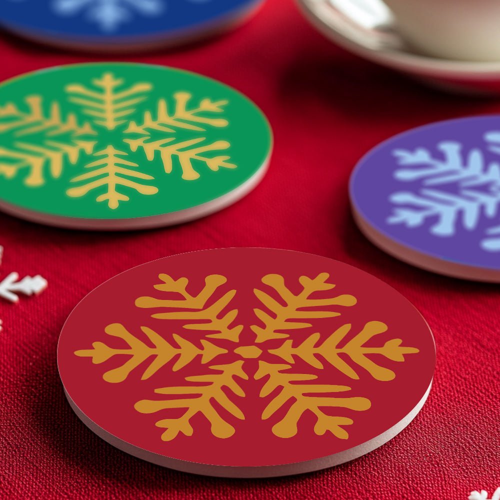 Winter Snowflake - Coasters Paint by Numbers Kit (4 Pieces) paint by numbers kit
