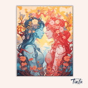 Twin Bloom paint by numbers kit