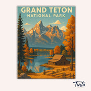 Grand Teton National Park paint by numbers kit
