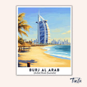 Burj Al Arab - Travel Poster paint by numbers kit