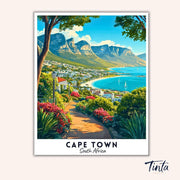 Cape Town - Travel Poster paint by numbers kit
