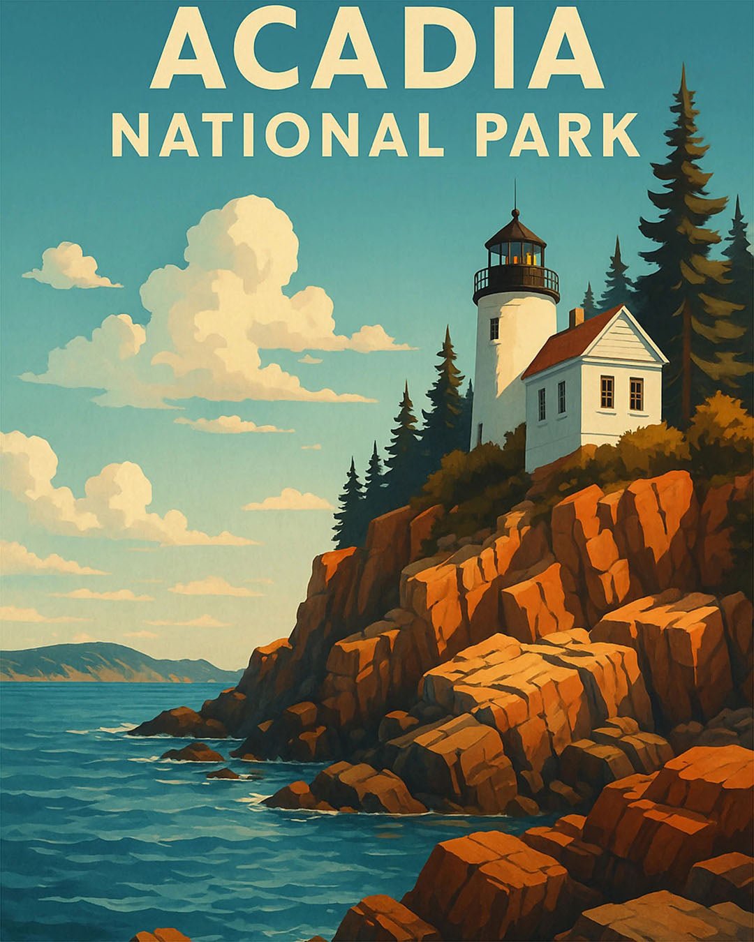 Acadia National Park paint by numbers kit
