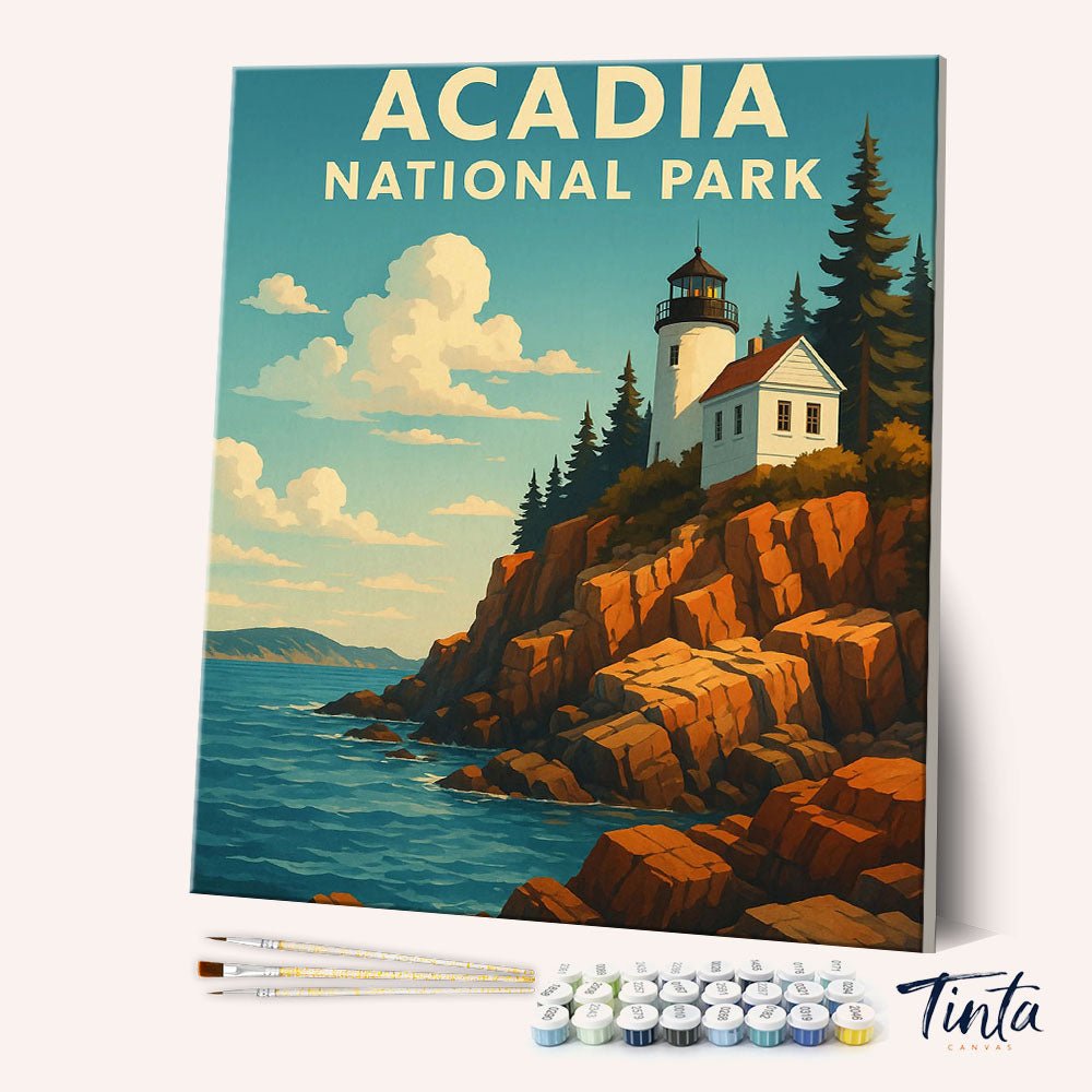 Acadia National Park paint by numbers kit