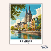 Cologne - Travel Poster paint by numbers kit
