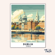 Dublin - Travel Poster paint by numbers kit