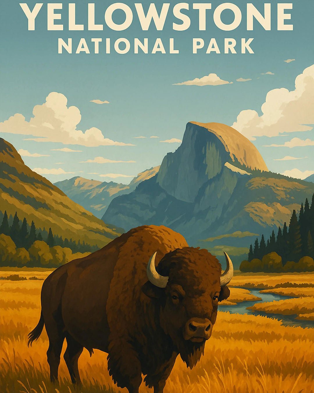 Yellowstone National Park paint by numbers kit