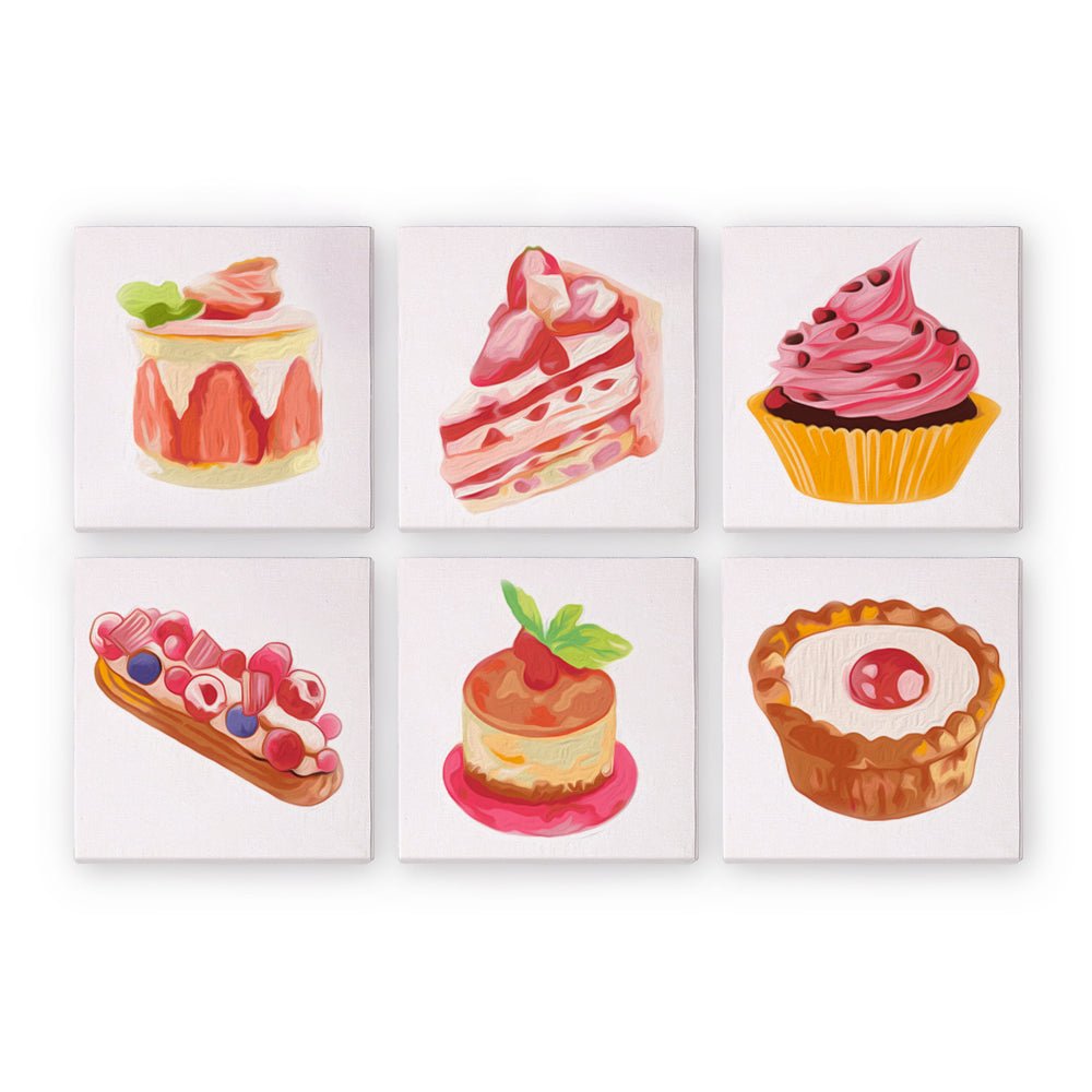 Sweet Treat Delights - Mini Paint by Numbers Kit (6 Pieces)