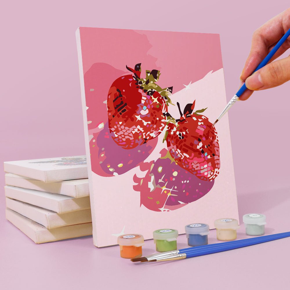 Berry & Citrus Luxe - Mini Paint by Numbers Kit (6 Pieces) paint by numbers kit