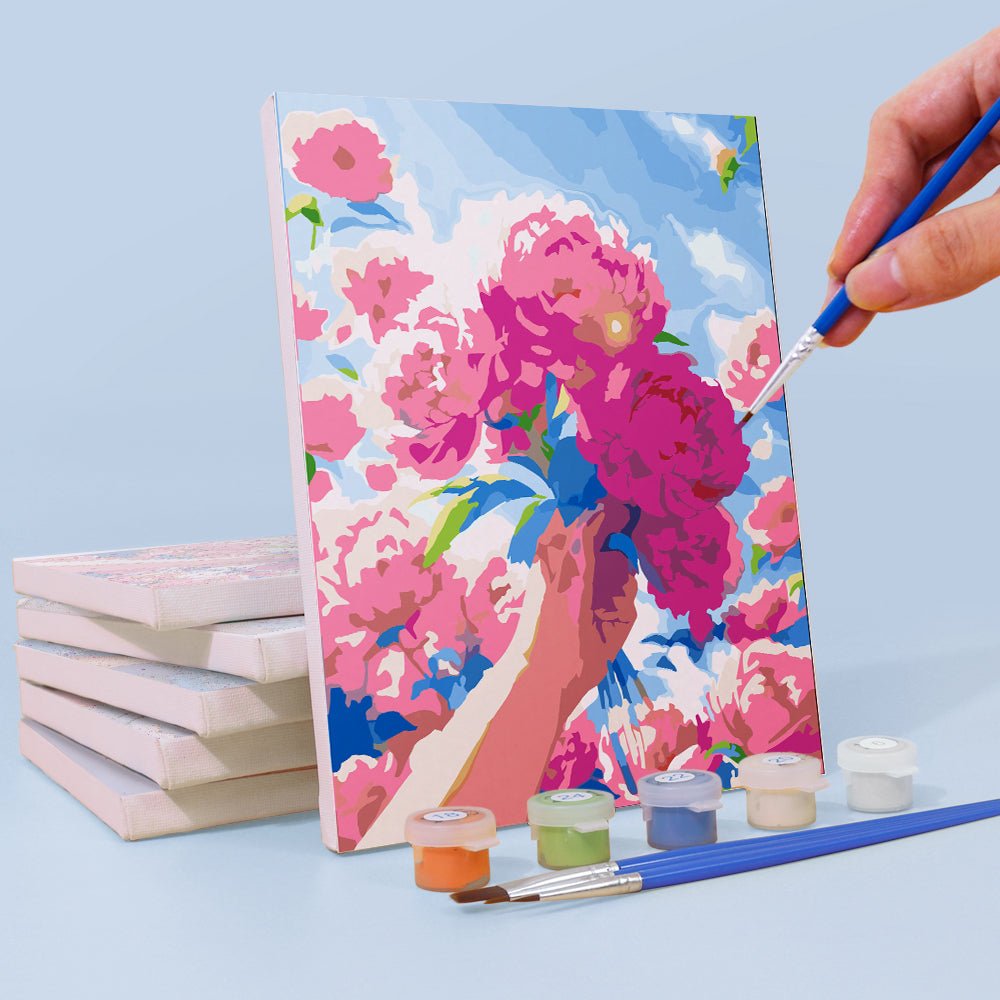 Held in Bloom - Mini Paint by Numbers Kit (6 Pieces) paint by numbers kit