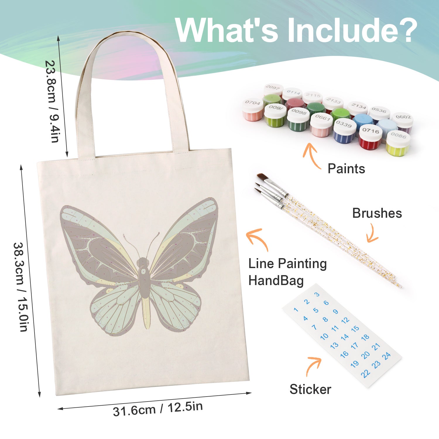 Emerald Wing Carry Bag paint by numbers kit