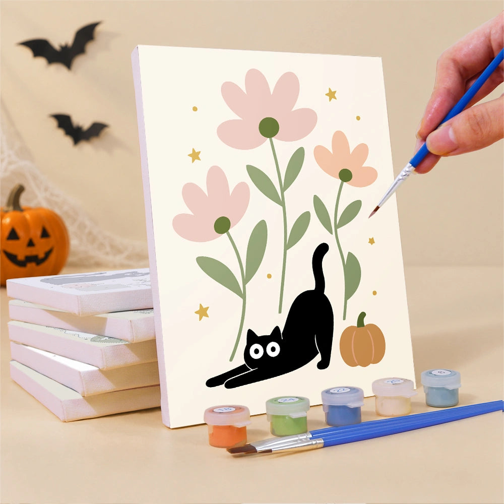 Pastel Spooky Cats - Mini Paint by Numbers (6 Pieces)