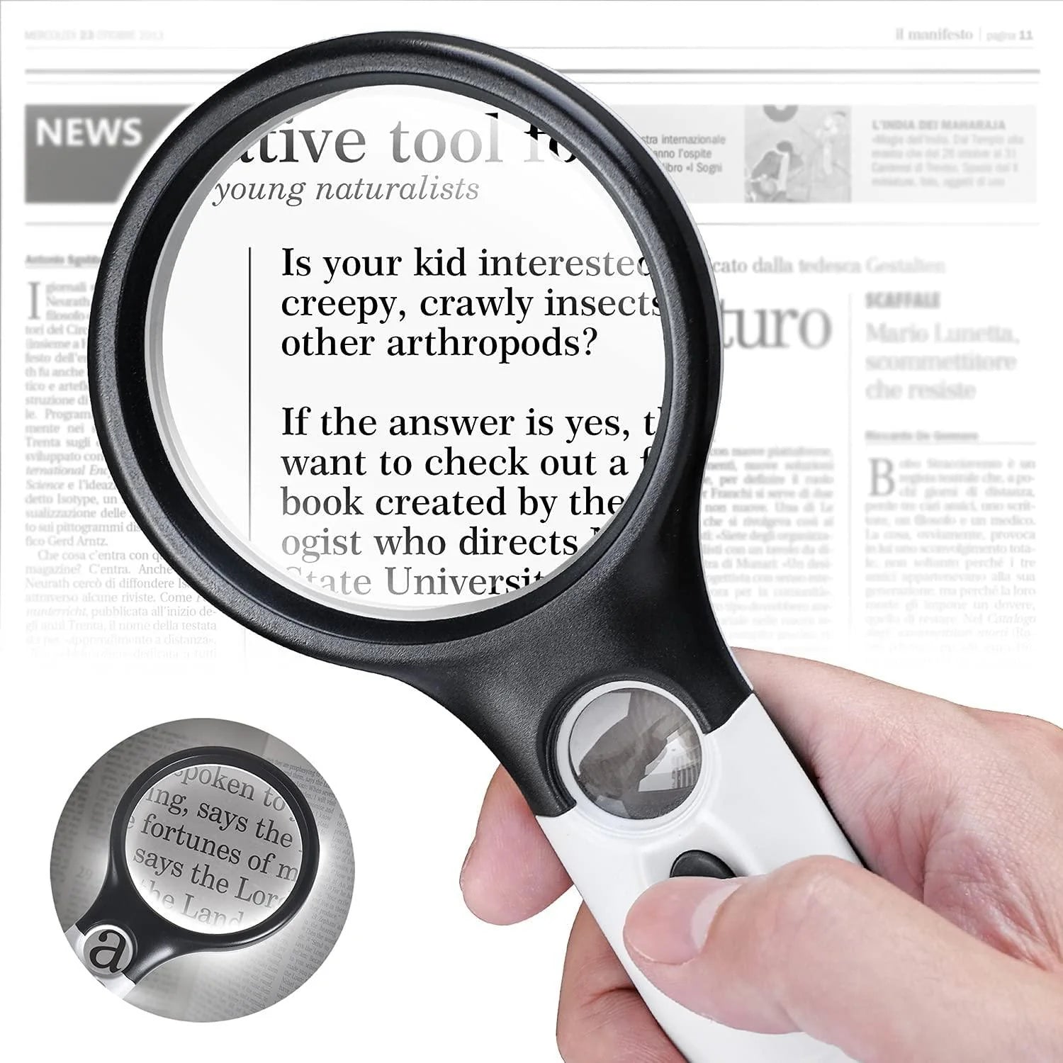 Magnifying Glass 3X & 45X with LED Light paint by numbers kit
