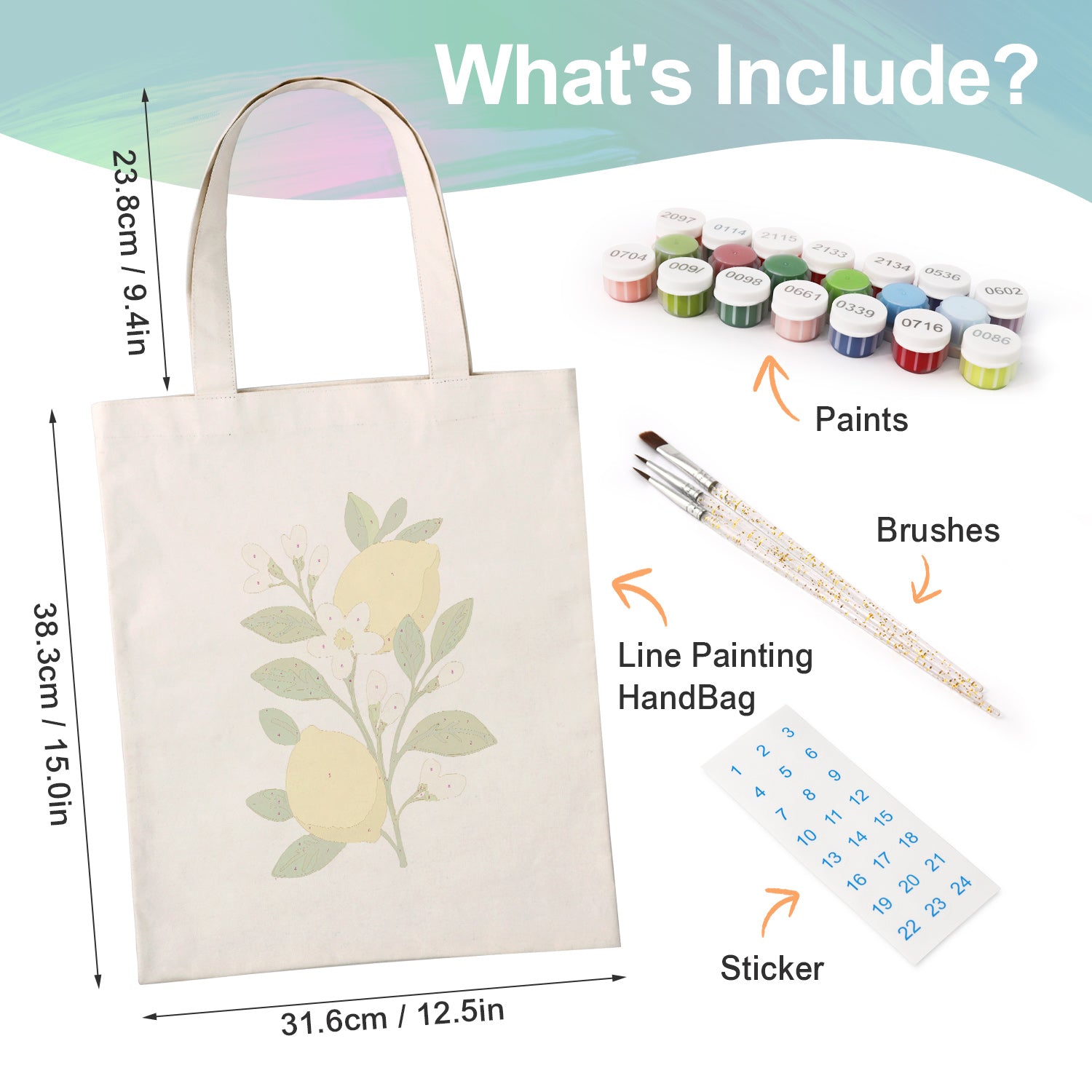 Lemon Grove Carry Bag paint by numbers kit
