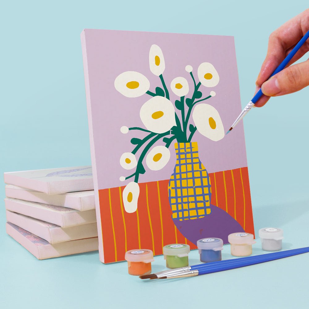 Modern Bloom Gallery - Mini Paint by Numbers Kit (6 Pieces) paint by numbers kit