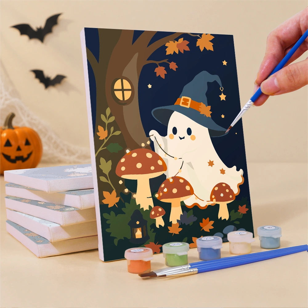 Little Witch Ghosts - Mini Paint by Numbers (6 Pieces)