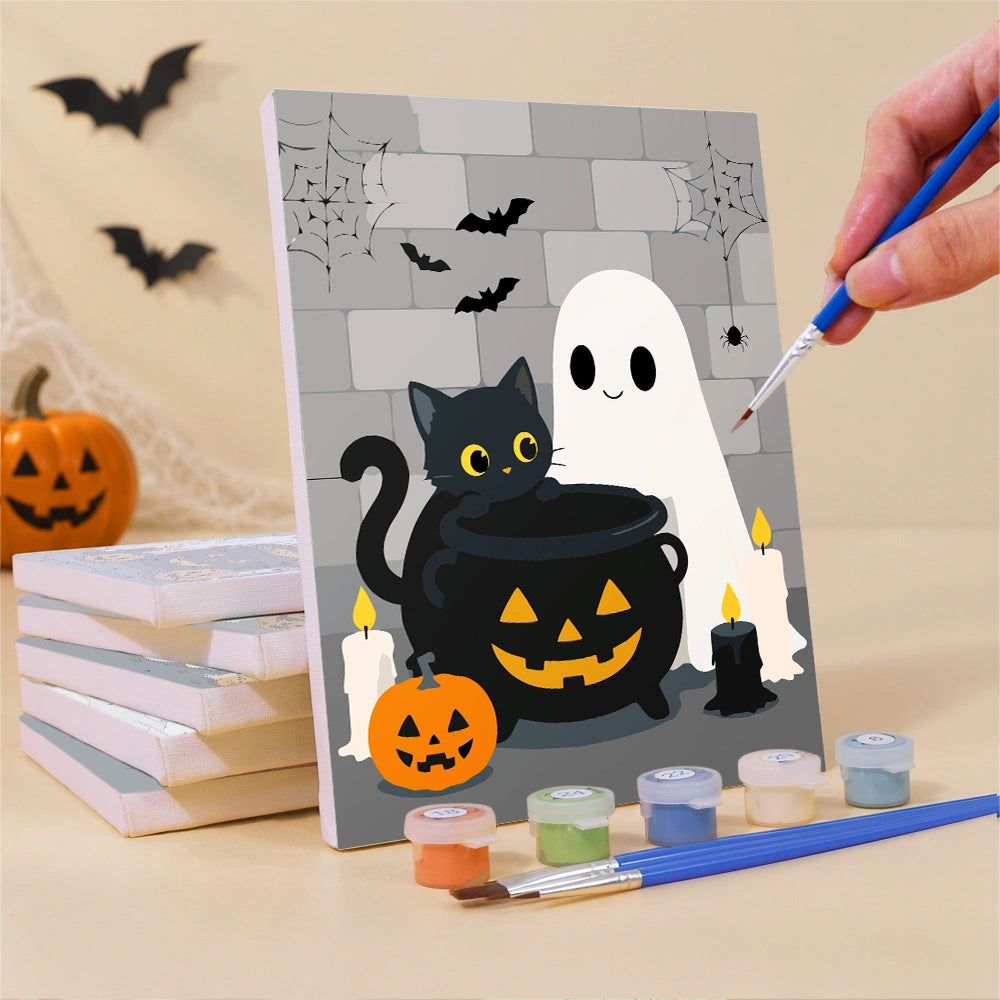 Ghostly Companions - Mini Paint by Numbers (6 Pieces)
