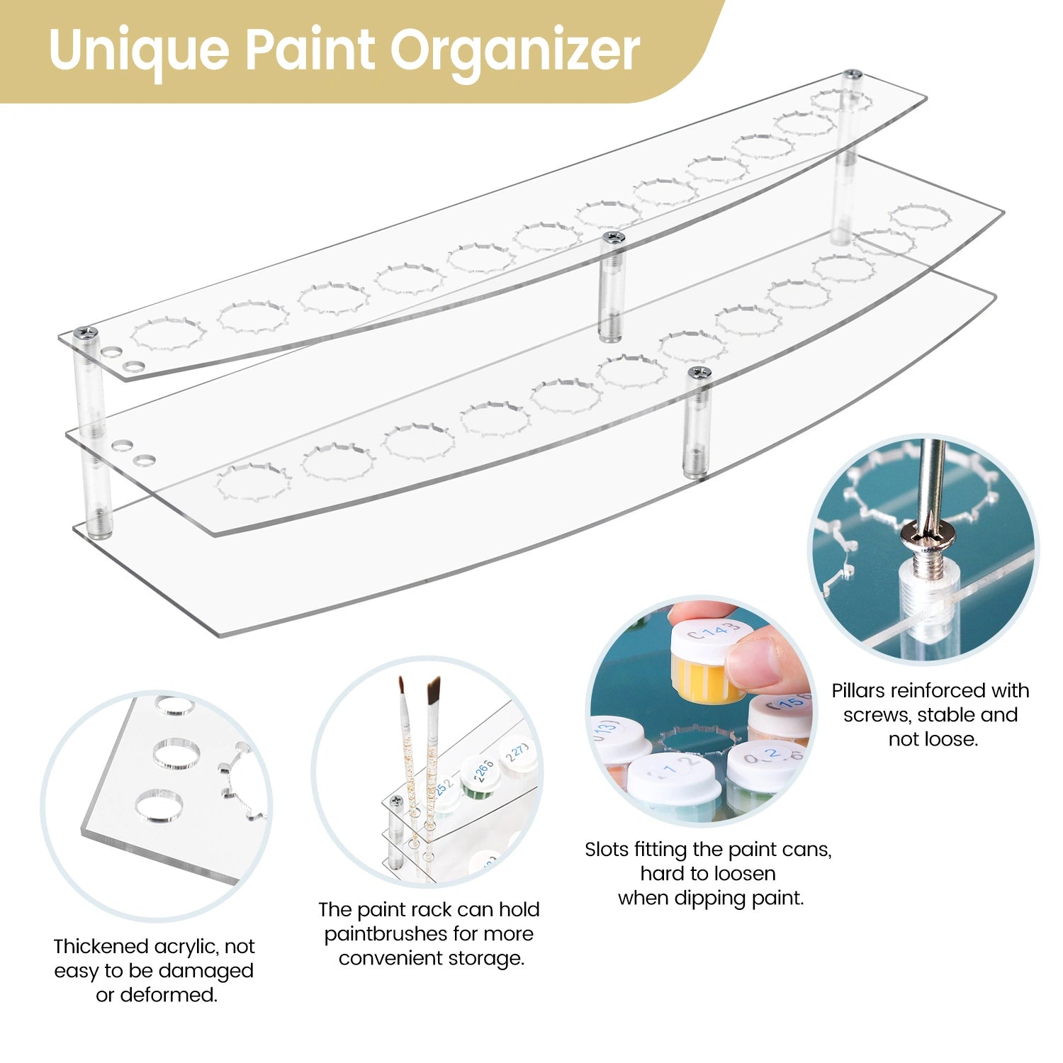 Paint Organizer Stand paint by numbers kit