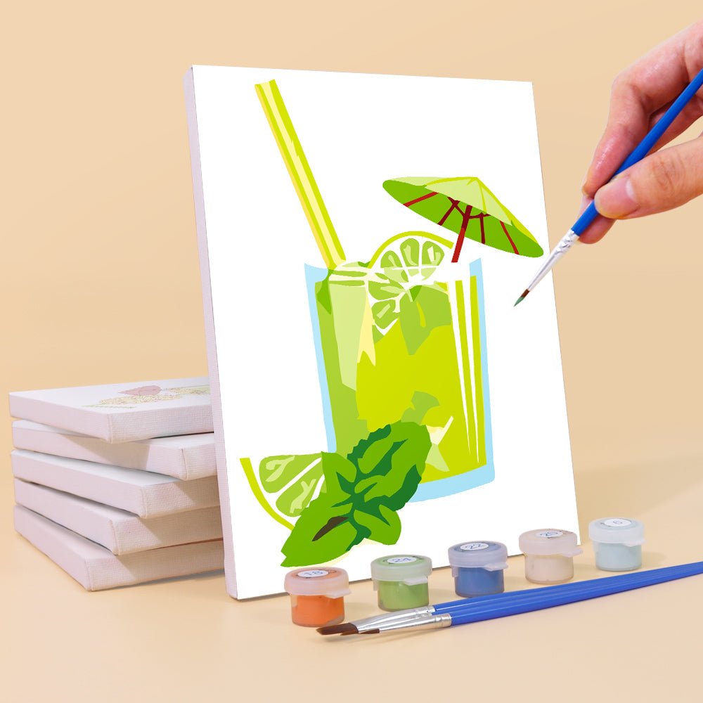 Fresh Juice - Mini Paint by Numbers Kit (6 Pieces) paint by numbers kit