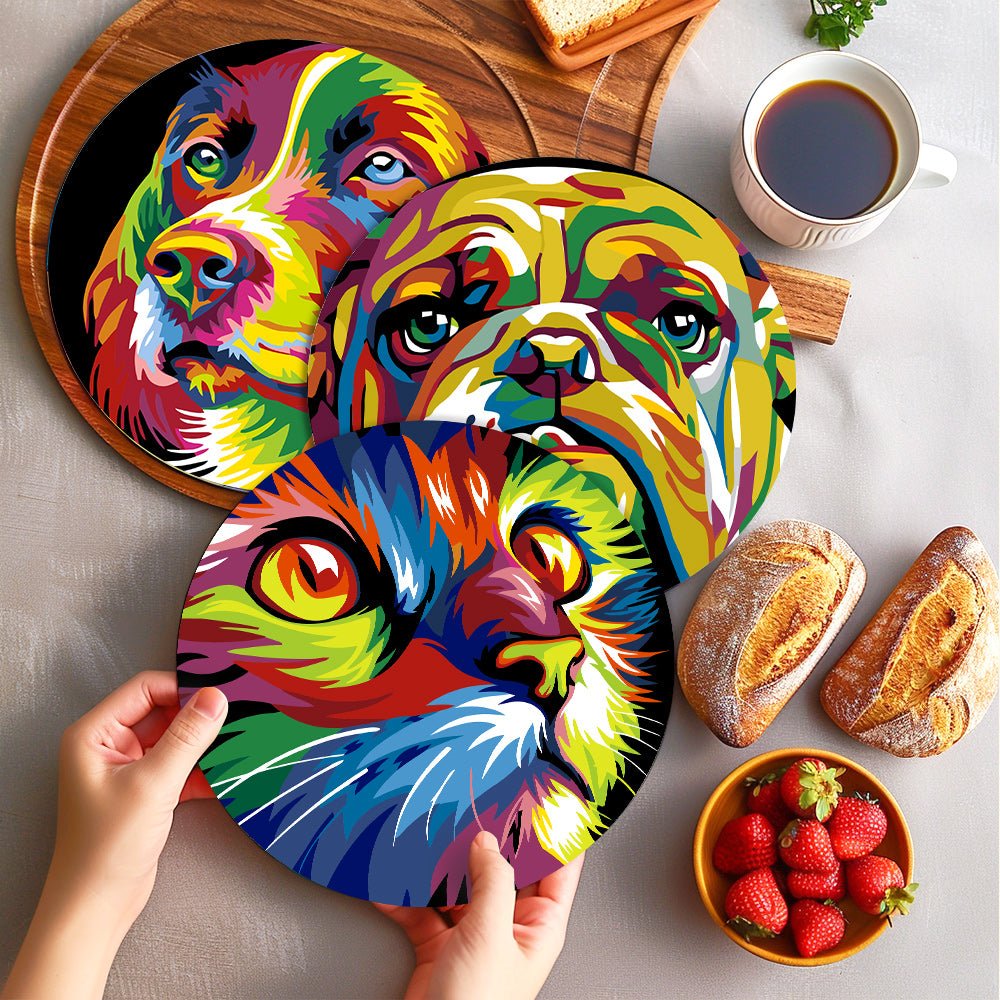 Neon Wildlife (6 Pieces) paint by numbers kit