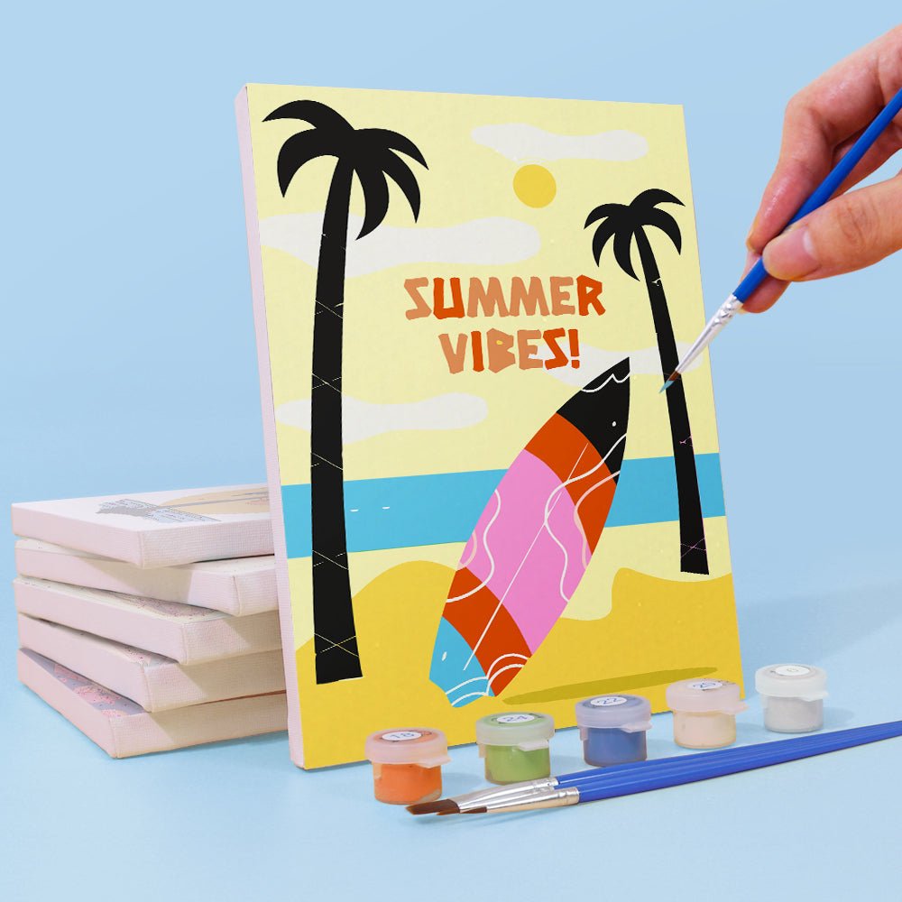 Endless Summer Escape - Mini Paint by Numbers Kit (6 Pieces) paint by numbers kit