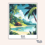 Fiji - Travel Poster paint by numbers kit
