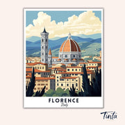 Florence - Travel Poster paint by numbers kit