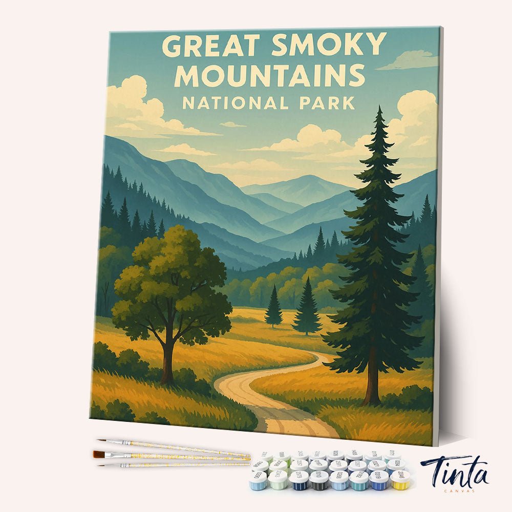 Great Smoky Mountains National Park paint by numbers kit