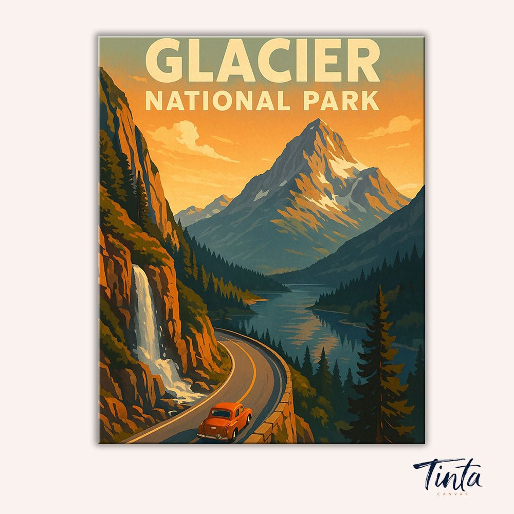 Glacier National Park paint by numbers kit