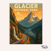 Glacier National Park paint by numbers kit